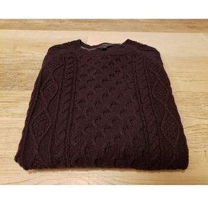 Banana Republic Purple Cable Knit Sweater